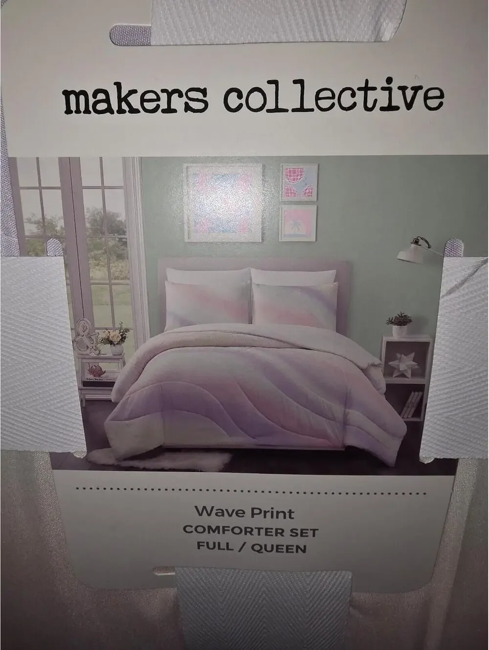 Makers Collective Teen Full/Queen Pastel Swirl Comforter Set - BNWT